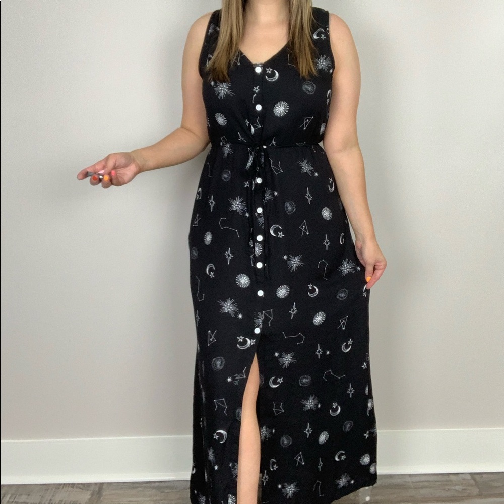 Written In The Stars Maxi Dress Black S Celestial - Picture 4 of 8